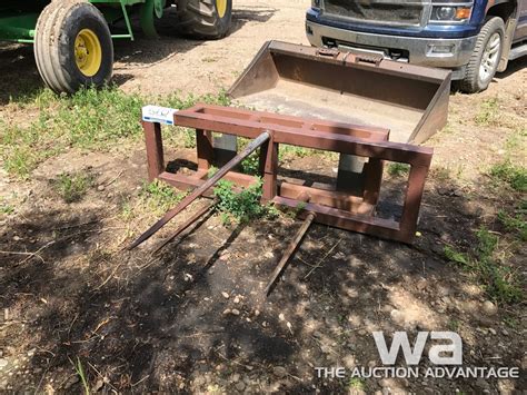 skid steer bail spear|used skid steer hay spear.